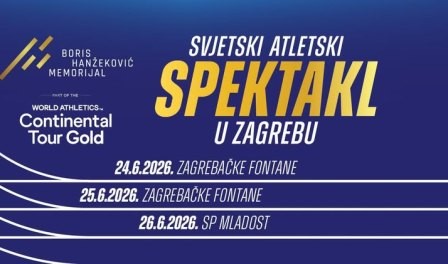 76th Boris Hanžeković Memorijal 24. - 26. 6. 2026. svjetski atletski spektakla u Zagrebu